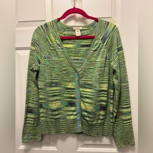 Sundance Green with other colors button cardigan